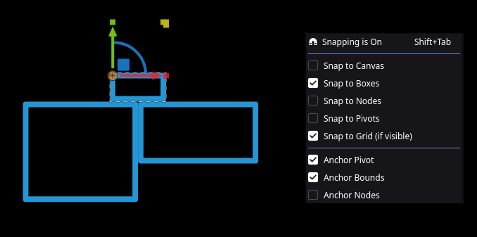 Shift + Tab para alternar o snapping